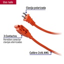 EXTENSION ELECTRICA USO RUDO 10M VOLTECK 