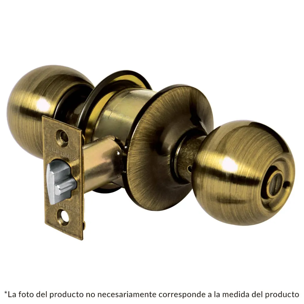 [PF0034] CERRADURA POMO ENTRADA LATON ANTIGUO LLAVE-NADA TOPFOR (TOOLCRAFT) PF0034