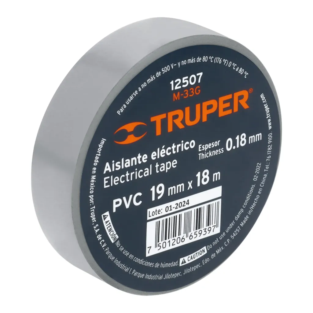 [12507] CINTA DE AISLAR GRIS TRUPER 12507