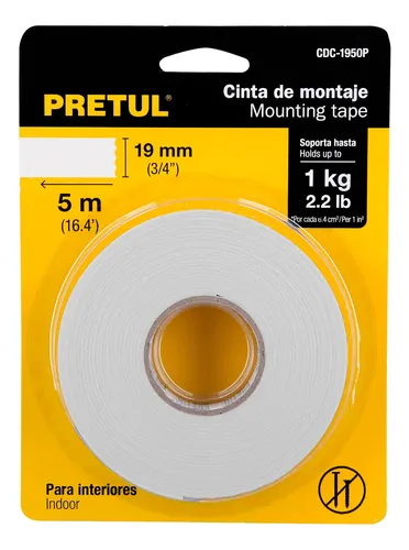 [20005] CINTA DOBLE CARA 5M PRETUL (TRUPER) 20005